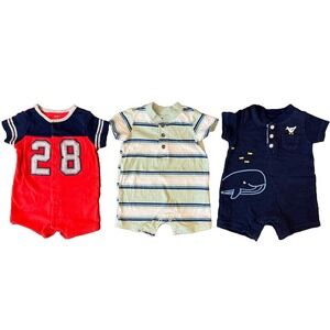 Carters Baby Boy 3 Months Summer Rompers Outfits Clothes Lot Bundle One Piece